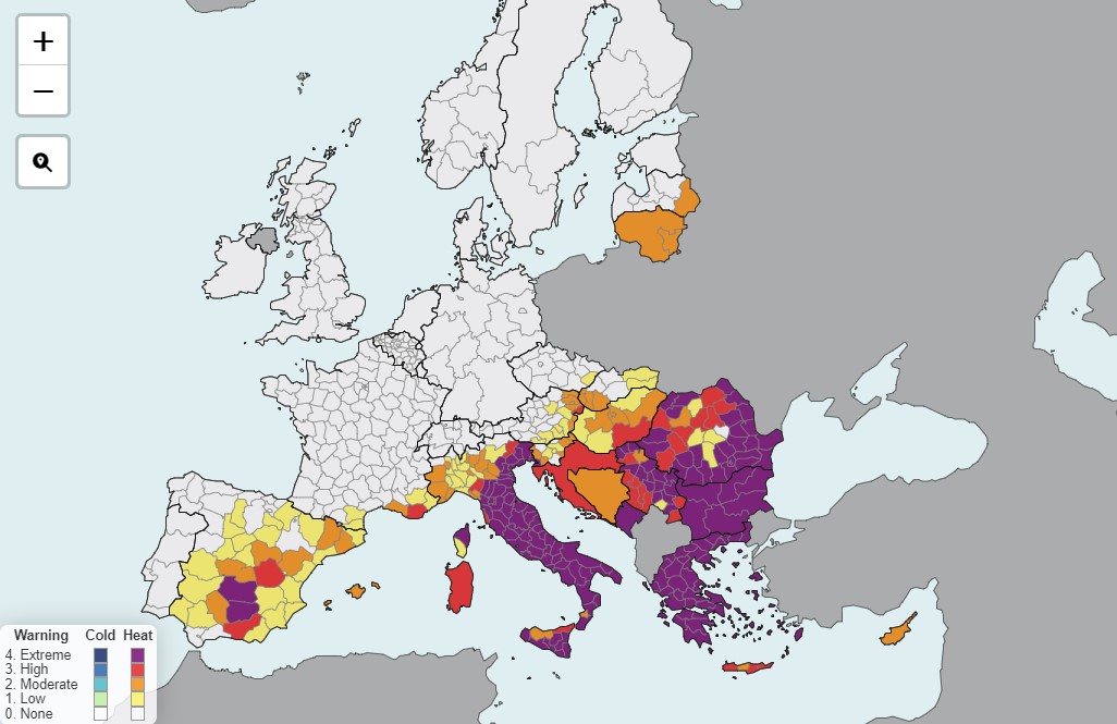 Νέο εργαλείο για την πρόβλεψη του κινδύνου από τους καύσωνες ανά ομάδα πληθυσμού στην Ευρώπη